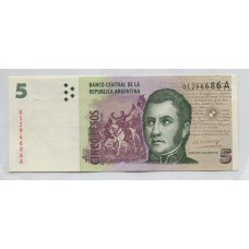 ARGENTINA COL. 763a BILLETE DE $ 5 SIN CIRCULAR UNC